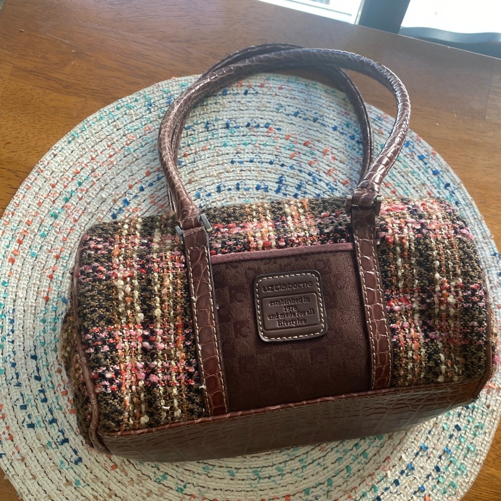 Hat and bag - throwback ladies Liz C. Tweed set  Y2K 2000